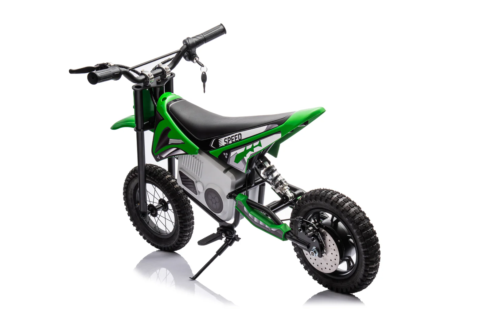 24V Dirt Bike - Single Rider Electric Motorcycle for Kids - Green - Image 3