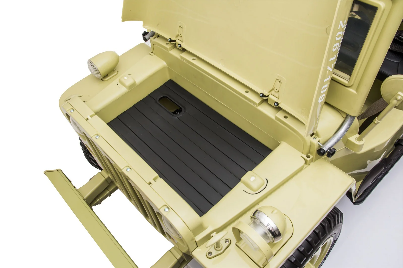 24V X 14 AH  4WD Willys Jeep for Kids 3 Seater Military Jeep - Olive Green Pre-Order ETA 25th April 2026 - Image 8