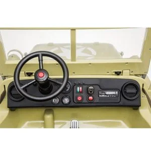 24V X 14 AH 4WD Willys Jeep for Kids 3 Seater Military Jeep - Green Pre-Order ETA 25th April 2026 - Image 10