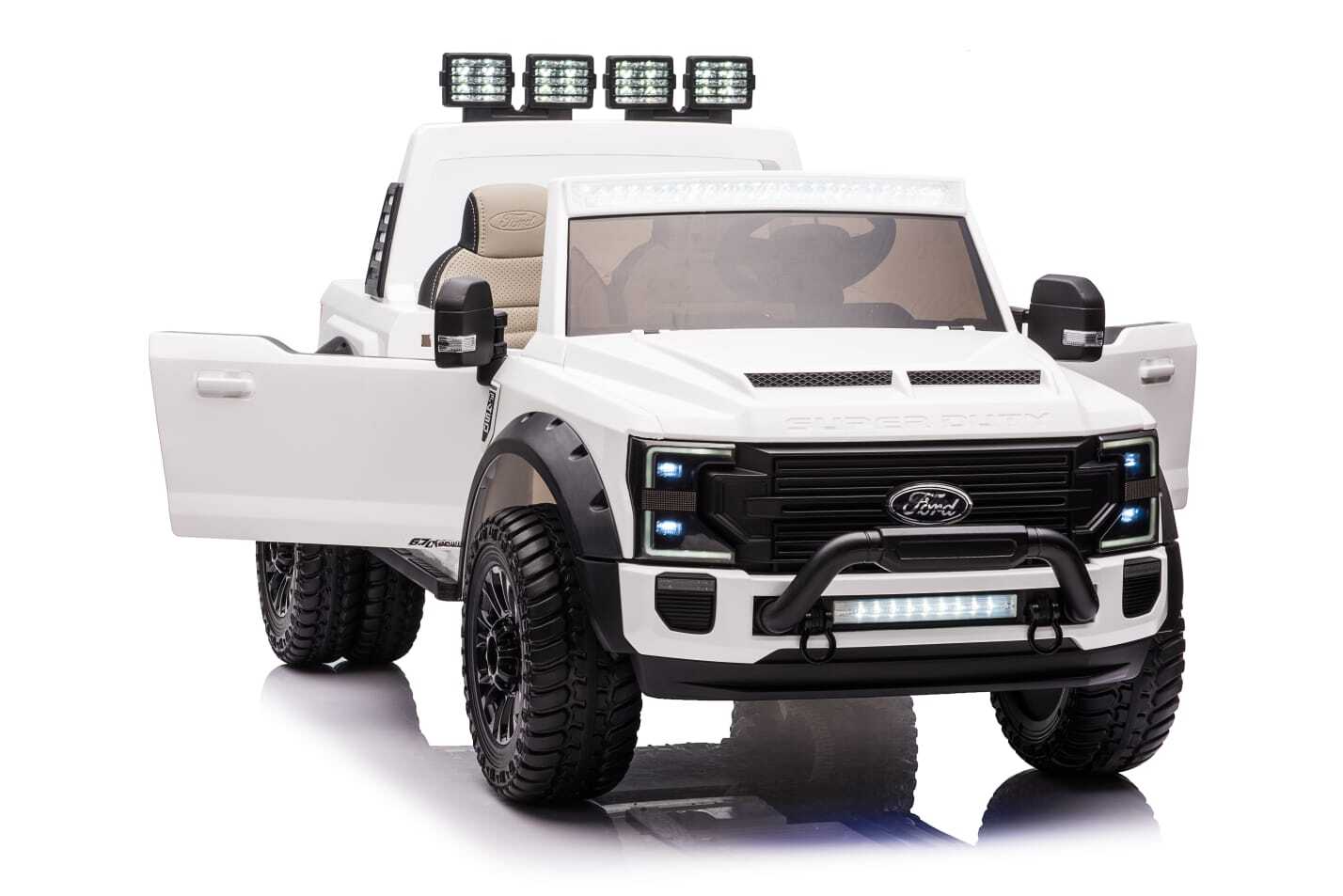 24v licensed Ford Super Duty 4x4 Ride On Car White Pre-Order ETA 25th April 2026 - Image 3